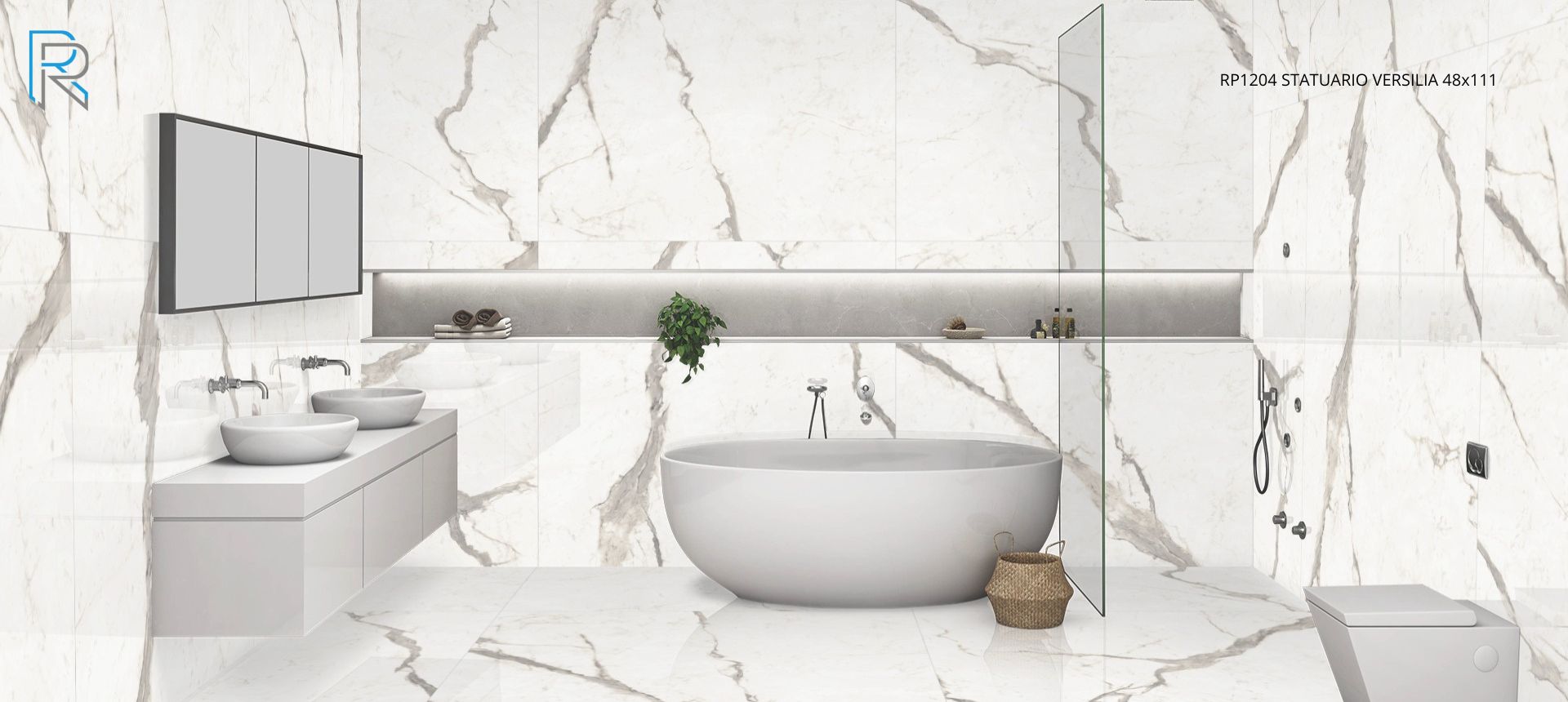 Raphael Porcelain Statuario Versilia Bathroom Tile